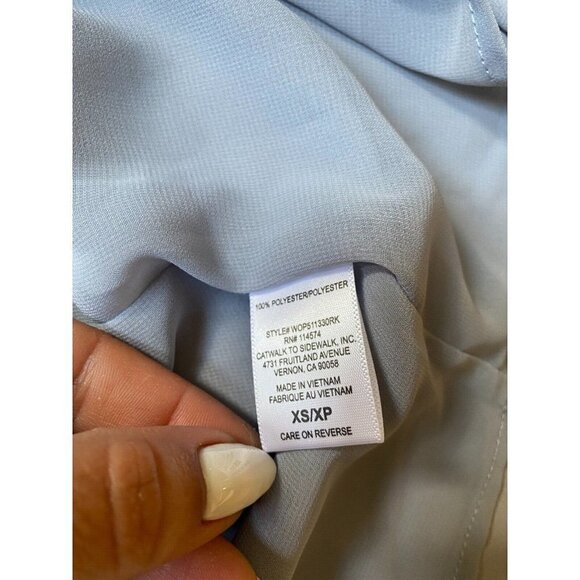 PLEIONE Gray Top New Womens Sz Xsmall BNWT Short Sleeve Ruffles - Picture 5 of 5